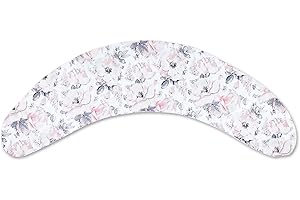 Totsy Baby Stillkissenbezug XXL Seitenschläferkissen Baumwolle - Pregnancy Pillow Schwangerschaftskissen Bezug für Lagerungskissen Wilde Rose