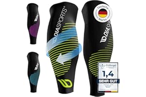 ‎DIASPORTS Diasports Waden Kompressionsstrümpfe ohne Fuß SLEEVERS Damen und Herren | Deine Premium Wadenbandagen für Marathon und Triathlon | 100% Waden Kompression und maximaler Halt