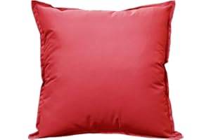 Olivia Rocco Outdoor Cushion Waterproof Garden Scatter Cushions Pad Filled Sqaure Decorative Seat Bench, 43 x 43 cm Red