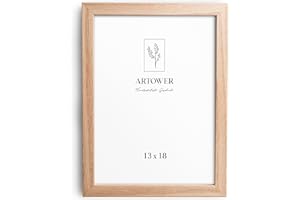 Artower® Ramka na zdjęcia 13 x 18 cm, naturalne drewno, dąb, cienka ramka na plakat, duża ramka na plakat w stylu vintage, 13 x 18 cm, drewniana ramka na zdjęcia, drewniana, ramka na zdjęcia, plakat z