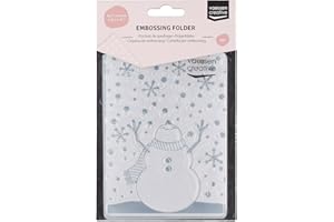 Vaessen Creative Dossier Bonhomme de Neige 14,6 x 10,7 cm – Classeur Carterie, Scrapbooking, Journaling – Réutilisable, pour Machines de Découpe et de Gaufrage, Transparent, 17 x 8,4 x 0,5 cm