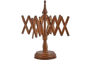 Brainmart Premium Wooden Yarn Swift for Knitting & Crocheting – Tabletop Rosewood Yarn Winder, Smooth & Durable, Holds 15–20 oz Skeins, Easy-to-Use Winding Tool for Craft Lovers
