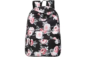 ODOKEI Zaini Scuola Media Superiore Liceo Zaino Scuola Università Donna Fiori Zainetti Zainetto Scolastici Ragazza per Medie Superiori PC Viaggio Casual Tempo Libero Grandi Rucksack Femminili Grande