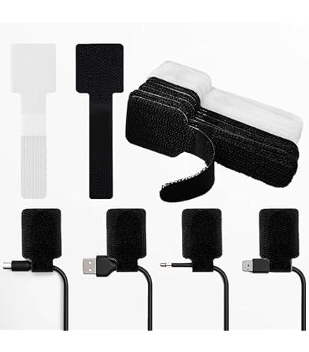 Bigqin 50 Stück Kabelhalter Selbstklebend - Klettband Kabelmanagement