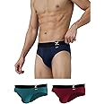 XYXX Men’s Aero 100% Super Combed Cotton Regular Fit Solid Anti Bacterial Briefs with No Marks Waistband (Pack of 3)