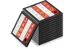 SUILUNG 12 Pezzi 15 Puzzle con Numeri Puzzle Numerici Scorrevoli Puzzle Rompicapo per Bambini Adulti IQ Strumento di Apprendimento Educativo Giocattolo Festa di Natale Giochi, 2,6 x 2,6 Pollici