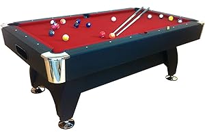 GRAFICA MA.RO SRL Table de Billard 7 ft Modele Red Devil avec Accessoires - Neuf Billard Américan Jeu DE Billard Tapis Rouge