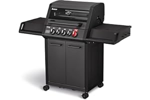 Enders® Gasgrill MONROE PRO 3 SIK TURBO SHADOW, 3-Brenner, Infrarot-Backburner, Seitenkocher, PanoVision Sicht, SWITCH GRID™ mit Sear Grate, HEAT RANGE™, 800 °C TURBO ZONE™, SIMPLE CLEAN™ #8381