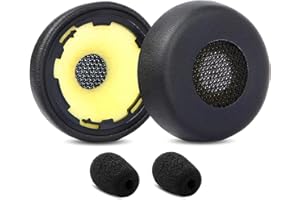TaiZiChangQin Poduszki na uszy, nauszniki, zestaw piankowy, zamiennik, kompatybilne ze słuchawkami Jabra Evolve 75/75+/75 UC/75 MS (skóra białkowa)