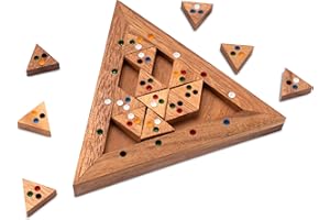 LOGOPLAY Tri-Match - Puzzle Domino - Gra w układanki - Gra logiczna - Gra w cierpliwość - Gra logiczna z drewna