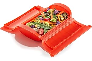 Lékué Coffret papillote, Silicone, Vert, 1-2 pers (650 ml)