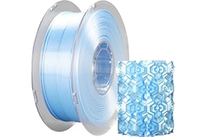 ‎KEXCELLED kexcelled PLA Silk Seide Filament 1,75 mm, Shiny Gloss 3D Drucker Filament, Maßgenauigkeit +/- 0,03 mm, 1 kg Spule (2,2 lbs), Seidige Oberfläche, Ordentliche Wicklung, Blau