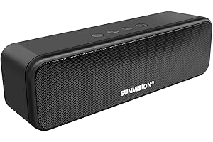Sumvision Tekuno Portable Bluetooth Speaker True Wireless Stereo Speakers Chroma LED 24Hr 1200mAh Long Life Battery Bluetooth 5.3 USB C Fast Charge Enhance Bass Drop Protect UK Design UK Tech Support