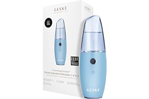 GESKE | SmartAppGuided™ Facial Hydration Refresher | 4 in 1 | Wasserzerstäuber | Gesichtsdampfer | Wasserspray | Face Mister | Gesichtsreinigungsgerät | Sprühnebler | Kosmetik | natürlicher Glow