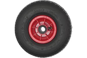 FPIQNS Sackkarrenrad 3.00-4'',260x85mm Bollerwagenrad Ersatzrad Luftbereift Rollenlager Kugellager,Achse 20 mm,Hub 75 mm,4PR