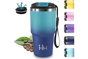 GRSTA Vaso Termico, 20oz Termo Cafe, Mantiene 8H Frio/6H Calor, Taza Termica, Acero Inoxidable 18/8, sin BPA, Vaso Termo a Prueba de Fugas, Doble Aislamiento, para Viajes, Gimnasio, Cafetería, Oficina