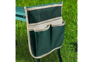 AIDNTBEO Oxford Stoff Garten Kniebank Stuhl Bank Hocker Mit Werkzeugtasche Grün Sehr Langlebig Praktische Gartenarbeit Zubehör (L)
