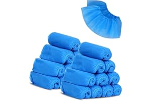 G4GADGET Einweg-Schuhüberzieher – (100 Stück), rutschfeste Stiefelüberschuhe für den Innen- und Außenbereich, Blau, rutschfeste Reinigungsüberschuhe, Stiefelsicherheit, strukturierte Unterseite mit