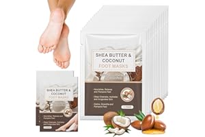 MEUNHY 14 PCS Moisturising Foot Socks for Dry Cracked Feet, Feet Masks for Women Men Foot Care, Baby Soft Skin Hard Skin Callus Remover Infused with Shea Butter at Home Spa Skincare