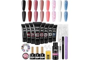 ‎PHOENIXY Poly Nagelgel Set, Phoenixy 8 Stk. Poly Verlängerungsgel Poly Extension Gel Starter Set Poly Nägel Gel Set Geschenk für Frauen