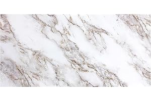 IZODEKOR Rivestimento Murale Aspetto Marmo - 1x pannello - Alternativa alle Piastrelle del Bagno/della Cucina, Pannelli per Pareti Doccia, Pannelli per Pareti Posteriori della Cucina | Ice Berg Beige
