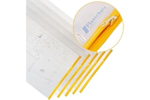 Axis Line Lot de 10 pochettes de protection DIN A1, A0, A4, A2, A3, 700 x 1200, 900 x 1400, 1000 x 1350 pour plans de construction et dessins, film de protection de plan, housse