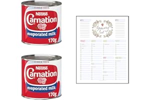THINK OUTSIDE THE GIFT Evaporated Milk Bundle which Contains Carnation Evaporated Milk 170g - Pack of 2 with Grocery List Card