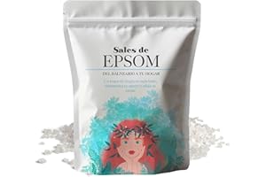 Bioky Sales de Epsom 1kg – Magnesio para Baño y Pies – Bienestar y Relajación Muscular - Revitalizante y Sin Aditivos - Diferentes Formatos Disponibles (1KG)