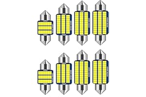 NEOVSUNY Auto Led Innenbeleuchtung, 8 Stück Auto Innen Beleuchtung, 31mm 36mm 39mm 41mm Auto-LED-Glühbirne Innenraum, 12V Auto Zubehör LED Lampe Innenraumbeleuchtung Ambientebeleuchtung Birne Weiß