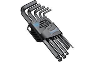 VORXEON 9PCS Allen Wrench Hex Key Set 1.5mm-10mm, Metric Long Ball End Allen Key Set L-Key with Visible Coding for Bike Motorcycle Repair Furniture Assembly Household DIY