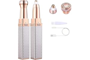 KPFIGHT 2 in1 Recortadora y Afeitadora Facial para Mujeres, Removedor de vello facial y cejas para mujeres, Depiladora Perfilador de Cejas Recargable para Cejas, Nariz, Labios, Vello Facial, Cuerpo, Axilas