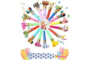 JUKOTA 20 Pièces Sifflet de langue de belle-mère - Jouets sonores et sonores colorés et musicaux pour encourager les enfants - Jouets Fête Enfant - Pour Anniversaire/Photobooth(Couleurs Mixte)