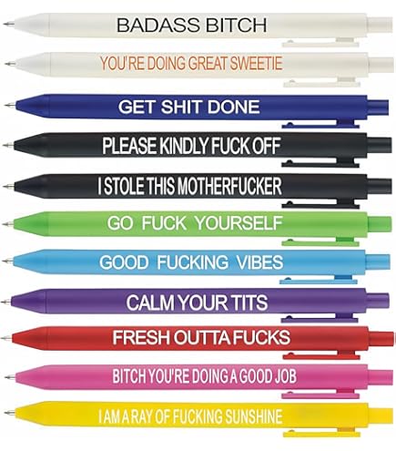 Book Lover Pen Set - 4 Rose Gold Ballpoint Pens With Literary Quotes For Readers & Bookworms