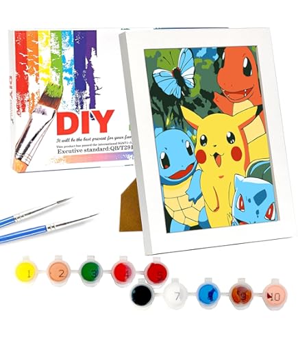 Malen Nach Zahlen Kit Für Kinder & Erwachsene - 20x20cm Mit Rahmen & Acrylfarben