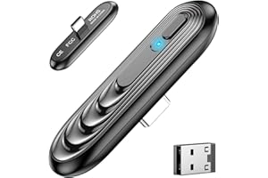 AIGOLINK Adaptateur Bluetooth pour TV/PC/Nintendo Switch/Switch Lite, Bluetooth 5.0,Transmetteur Audio sans Fil avec Faible Latence et Convertisseur USB C vers A Compatible avec Casque Bluetooth