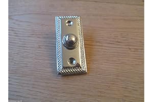 IRONMONGERY WORLD® Victorian Traditional Old Style Bell Push Door Bell Wired (Polished Chrome Georgian (Rope))