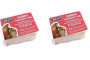SKYGOLD IODISED CONDITION PECK Iodine Block Budgies Parrots, Cockatiels ect JOHNSON'S (x2)