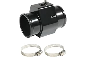 Flaconi Tuyau de raccordement pour température de l'eau de voiture - Capteur de température de 3,5 à 4,57 cm - Adaptateur de jauge avec 2 colliers de serrage
