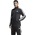 adidas Men's Essentials Warm-Up 3-Stripes Track Jacket, Black/White, XL