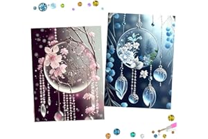 Uirheurd Diamond Painting Attrape Reve 5D Broderie Diamant, 2 Pièces Diamond Painting Adulte Enfant, DIY Broderie Diamant Kit Complet, Painting Diamant Art Kits Décoration Murale pour la Maison