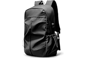 livbote Mochila Hombre Trabajo Mochila Portatil 15.6 Pulgadas Mochila Ordenador Portátil Impermeable Mujer con Puerto USB Mujer, Negro