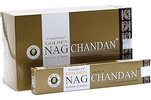 VIJAYSHREE 180 gms Box of GOLDEN NAG CHANDAN Masala Agarbathi Incense Sticks - in stock and shipped by Busy Bits