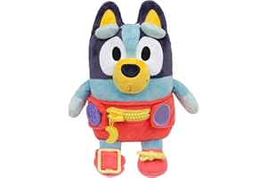 Bluey Bebé para Vestir y Jugar: Practica Las Habilidades motoras Finas vistiendo Bebé, un Peluche Supersuave de 25,4 cm con Botones, Cremallera, Hebilla y Cordones