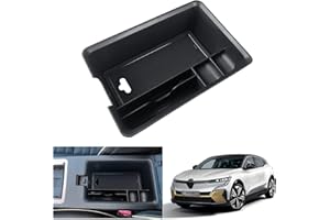 GAFAT Compatible avec Renault Megane E-Tech/Scenic E-Tech 2022-2024 2025 Boîte de Rangement pour Console Centrale, Megane ETech Accoudoir Organisateur Boîte à Gants, Accessoires Megane E-Tech (Noir1)