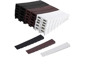 Jetec 36 Pieces 4 Inch Slopes Plastic Composite Shims Leveling Wedges for Home Furniture Improvement Restaurant DIY Table Floor Toilet Doors Furniture Shims Indoor Outdoor Use(White, Black, Coffee)