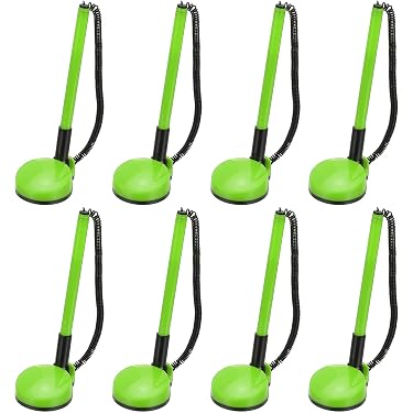 COHEALI Lot De 10 Stylos Comptoir Gel Avec Base Adhésive – Stylos Antivol Pour Bureau, Banque, Accueil