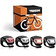 TRIXSON Bike Lights, Set of Front and Back | LED Bicycle Headlight Set Will Help Keep You Safe When Riding at Night | Long-Lasting Bike Headlight and Tail Light Are Super Easy to Install