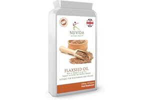 NUVIDA NATURAL HEALTH Nuvida Flaxseed Oil Capsules 1000mg - 90 Soft Gel Flaxseed Capsules Rich in Omega 3 6 and 9 - Immunity, Skin and Heart Support - Maintenance of healthy cholesterol