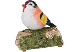 KOOPMAN INTERNATIONAL B.V FIGURA DECORATIVA JARDIN PAJARO CON SONIDO 13 CM