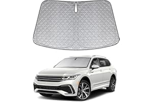 XCBYT Parasol Coche Delantero Compatible con VW Tiguan II Allspace 2017-2024, Engrosada Parasol Parabrisas, Plegable Protector Solar Coche, Mantén tu Coche Fresco, Anti UV Rayos y el Calor